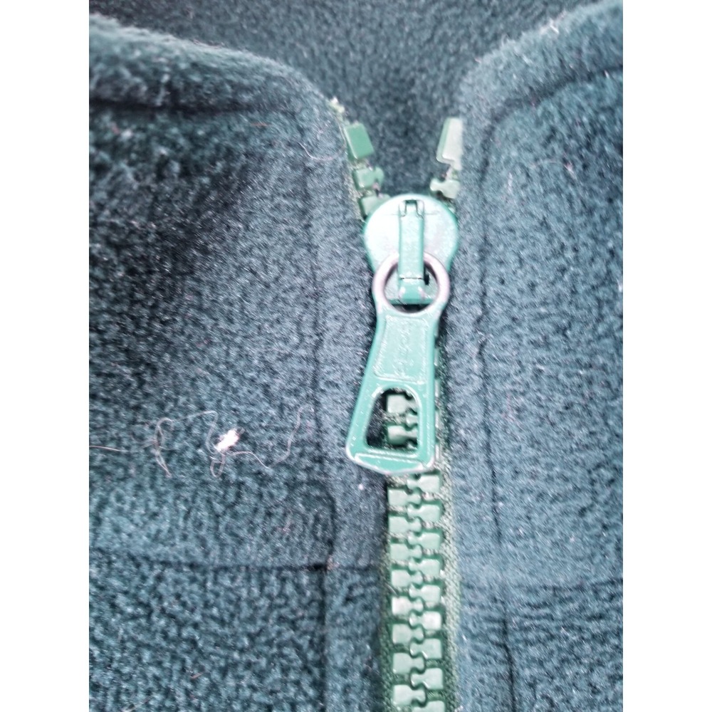 Denbigh Fleece 1/4 Zip Jacket Mens Large Green Vintage Made in England - Picture 4 of 9